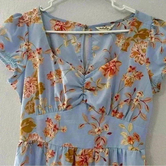 Indulge Short Flounced dress flowered size M - Picture 4 of 4